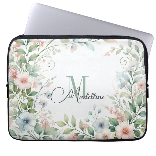 Personalised Electronics Bag | Wild Small Flowers (Front)