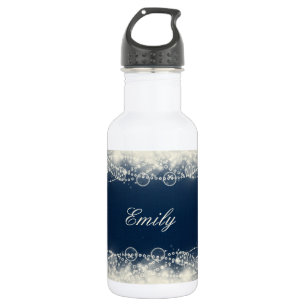 Personalised Elegant Abstract Lace and Pearls 532 Ml Water Bottle