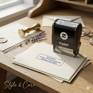 Personalised Elegant Address Stamp for Invitations