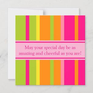 Personalised Elegant and Cheerful Happy Birthday Magnetic Invitation