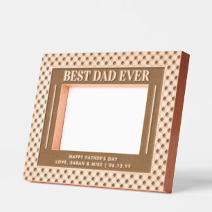 Personalised Elegant Best Dad Ever Father's Day Etched Frames
