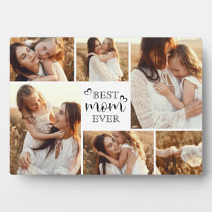 Personalised Elegant Best Mum Ever Photo Collage Plaque