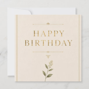 Personalised Elegant Birthday with Antique Gold Save The Date