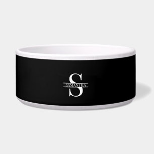 Personalised Elegant Black and White Monogram Name