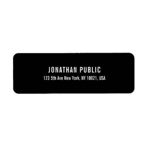 Personalised Elegant Black And White Simple Design