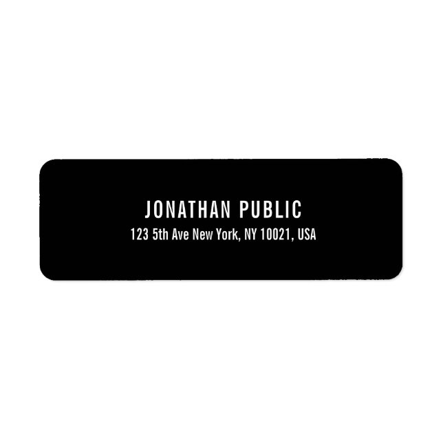 Personalised Elegant Black And White Simple Design (Front)