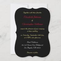 Personalised Elegant Black Gold Silver Wedding