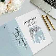 Personalised Elegant Blue Paisley Elephant