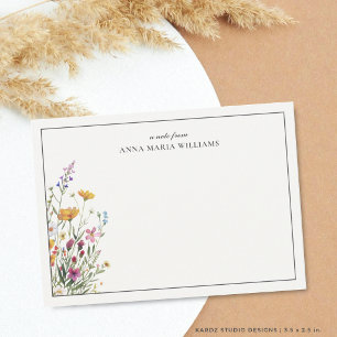 Personalised Elegant Boho Chic Note Card