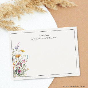 Personalised Elegant Boho Chic Note Card