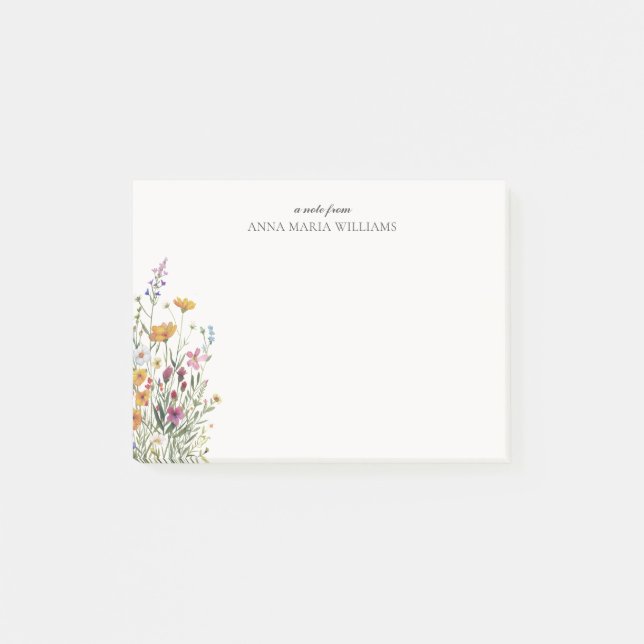  Personalised Elegant Boho Chic Post-it Notes (Front)