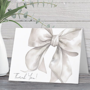 Personalised Elegant Bow Thank You Card