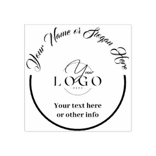 Personalised Elegant Business Logo Company Name Rubber Stamp