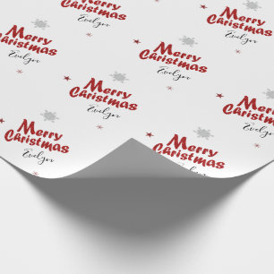 Personalised Elegant Christmas Name Wrapping Paper