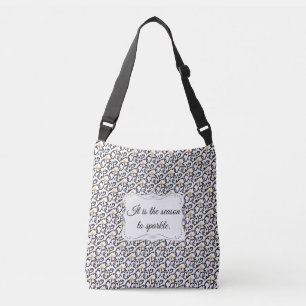 Personalised Elegant Christmas Pattern Crossbody Bag