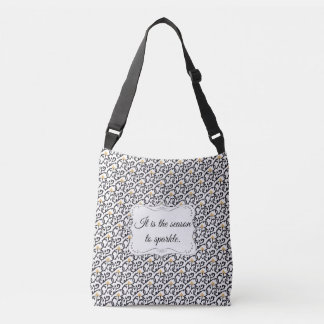 Personalised Elegant Christmas Pattern Crossbody Bag