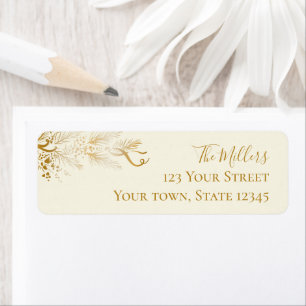 Personalised Elegant Christmas Return Address