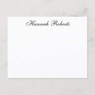 Personalised Elegant Classic Calligraphy Script Card