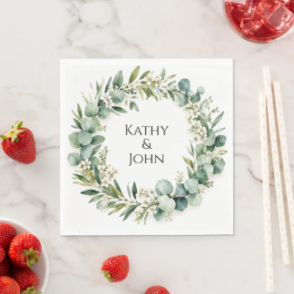 Personalised elegant cocktail party napkins