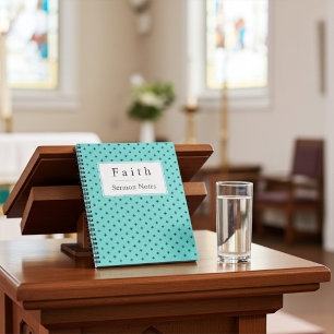 Personalised Elegant Cross Motif Sermon Notebook