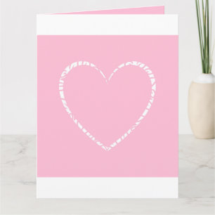 Personalised Elegant, Cute Pink Heart Valentine's Card