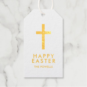 Personalised Elegant Easter Cross   Gift Tags