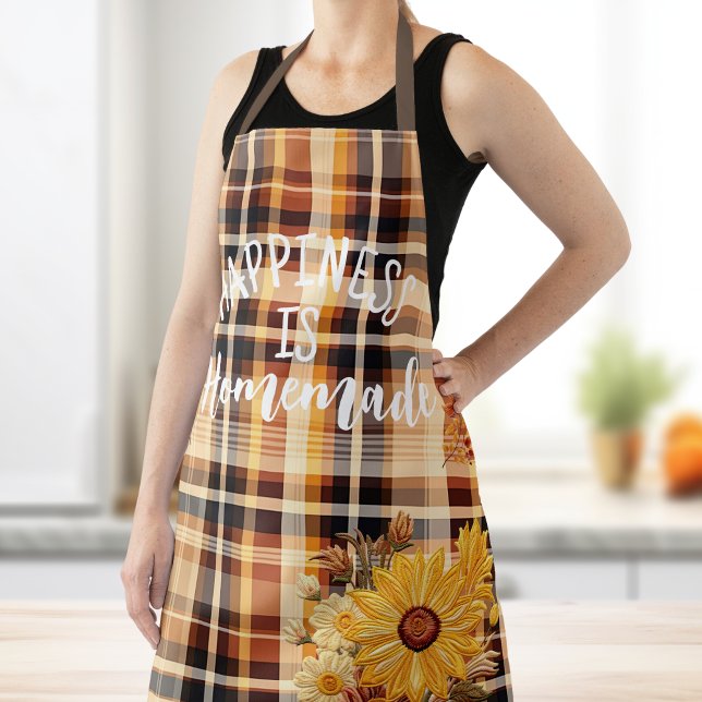 Personalised Elegant Fall Floral Apron (Creator Uploaded)