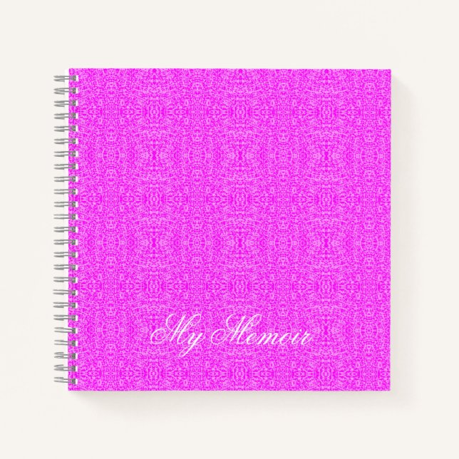 Personalised Elegant Fine Art Pattern Pink Journal (Front)