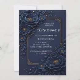 personalised Elegant Floral Wedding Invitation