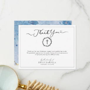 Personalised Elegant Funeral Thank You Card