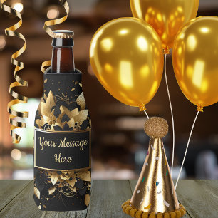 Personalised Elegant Gold Bottle Cooler