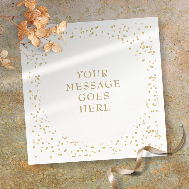 Personalised Elegant Gold Dust Confetti Napkin (Personalized Elegant Gold Dust Confetti Napkins)