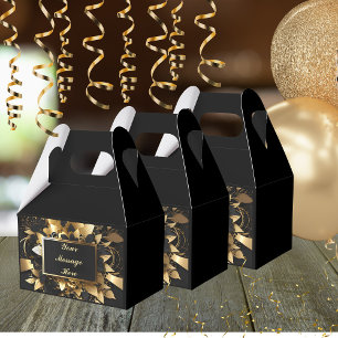 Personalised Elegant Gold Favour Box