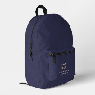 Personalised Elegant Gold Foil Medical Symbol Printed Backpack