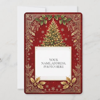 Personalised Elegant Holiday Greeting Invitation