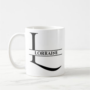 Personalised Elegant Initial Letter L Coffee Mug