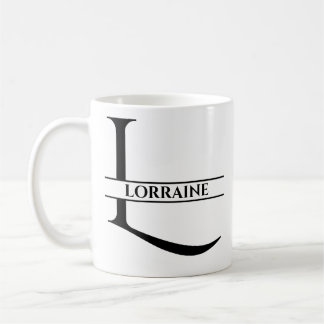 Personalised Elegant Initial Letter L Coffee Mug