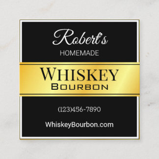 Personalised Elegant Label Square Business Card