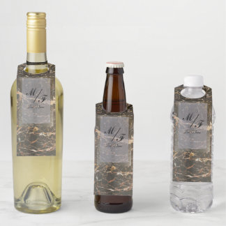 Personalised Elegant Marble  Bottle Tag