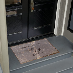 Personalised Elegant Marble Doormat
