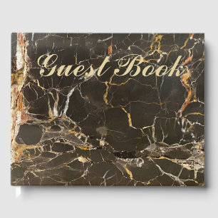 Personalised Elegant Marble Guest Book