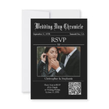 Personalised Elegant Minimalist QR Code Newspaper