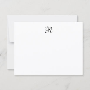 Personalised Elegant Minimalist Script Monogram Card