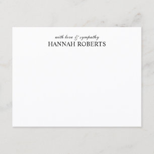 Personalised Elegant Minimalist Simple Sympathy Card