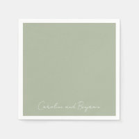Personalised Elegant Minimalist Wedding Jade Green