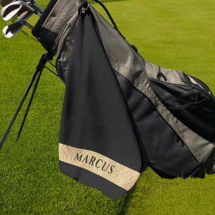 Personalised Elegant Modern Golfer Monogrammed Golf Towel