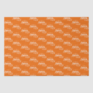 Personalised Elegant Modern Grateful White, Orange Tissue Paper