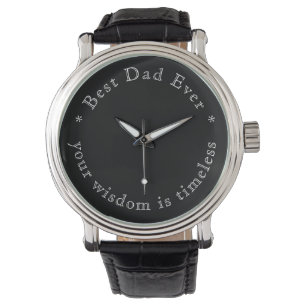Personalised, Elegant Modern Typography on Black  Watch