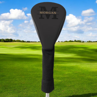Personalised Elegant Monogram and Name Golf Head Cover