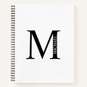 Personalised Elegant Monogram and Name Notebook
